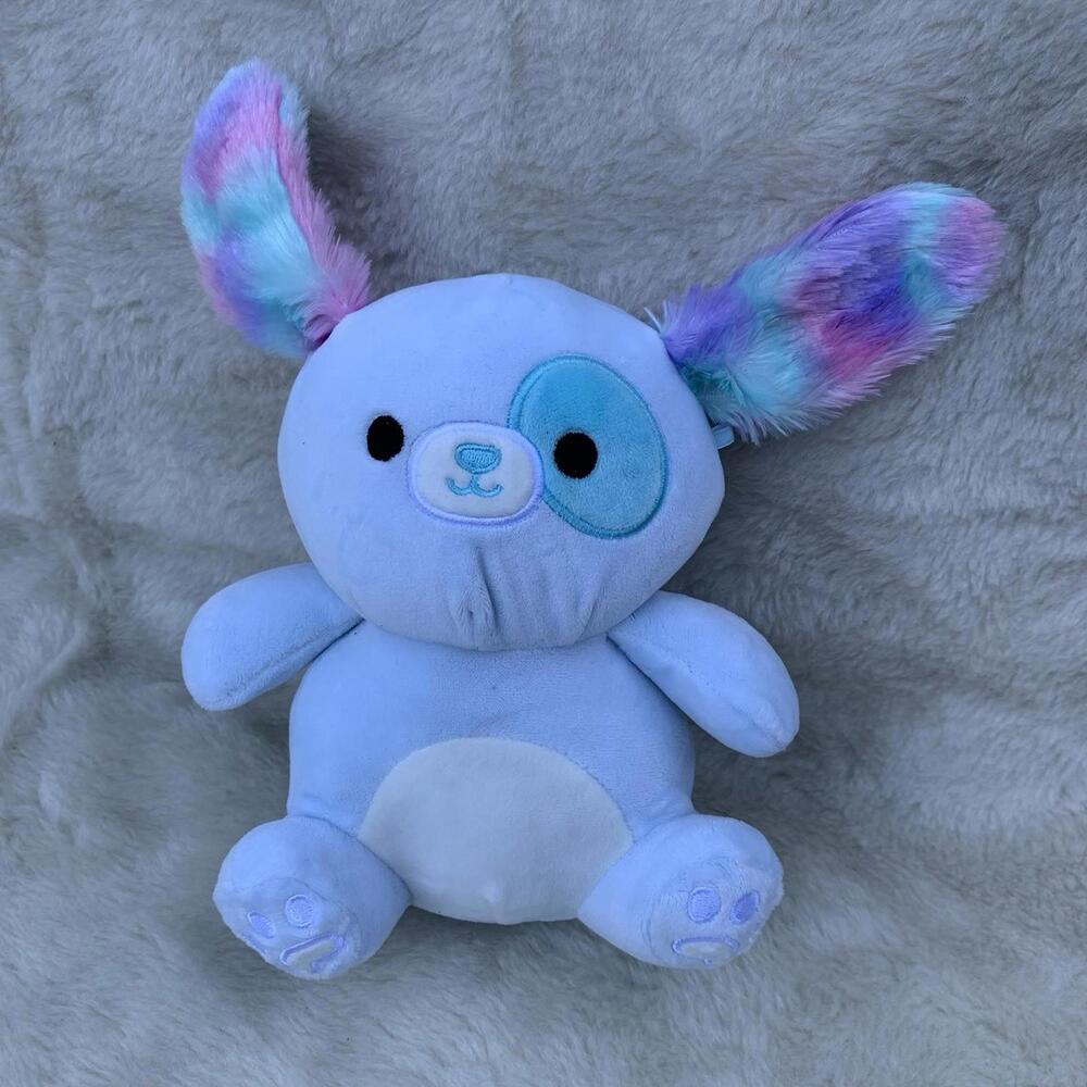 Squishmallows Demir Dog 8” Blue Pastel Ears Patch Eye Puppy Plush Kellytoy 2021